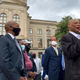 African Methodist Episcopal Church Bishop Reginald Jackson outside the Georgia Capitol on Thursday, March 25, 2021 in Atlanta.